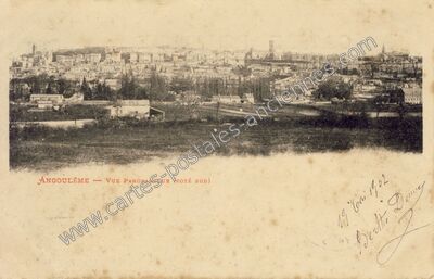 Carte postale ancienne Vue Panoramique (côté sud) — Angoulême (Charente)