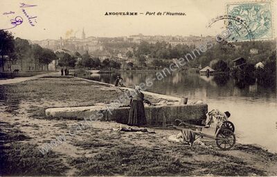 Carte postale ancienne Port de l'Houmeau — Angoulême (Charente)