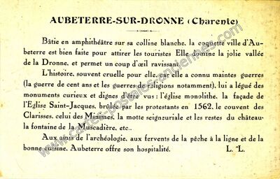 Carte postale ancienne Aubeterre sur Dronne — Aubeterre-sur-Dronne (Charente)