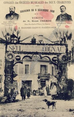 Carte postale ancienne Le Vin Pur des Charentes fait le Cognac — Baignes-Sainte-Radegonde (Charente)
