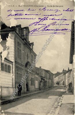 Carte postale ancienne Baignes — Baignes-Sainte-Radegonde (Charente)