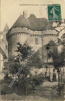 Carte postale ancienne Chateau de Barbezieux — Barbezieux-Saint-Hilaire (Charente)