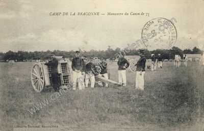 Carte postale ancienne Camp de la Baconne — Brie (Charente)