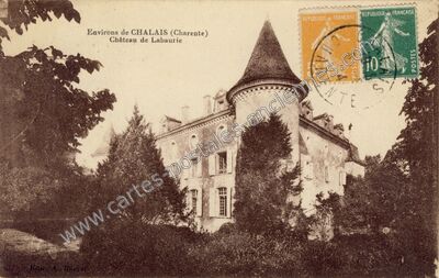 Carte postale ancienne Chateau de Labaurie — Chalais (Charente)