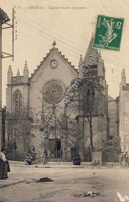 Carte postale ancienne Eglise Saint-Jacques — Cognac (Charente)