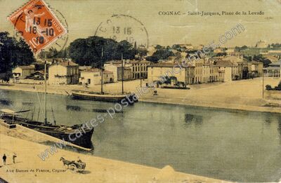 Carte postale ancienne Saint-Jacques, Place de la Levade — Cognac (Charente)