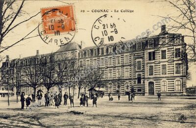 Carte postale ancienne Le Collège — Cognac (Charente)