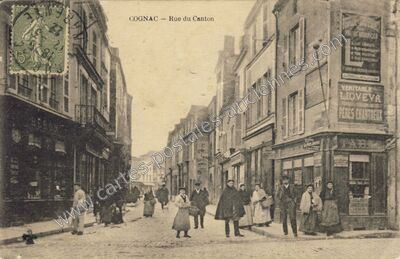 Carte postale ancienne Rue du Canton — Cognac (Charente)