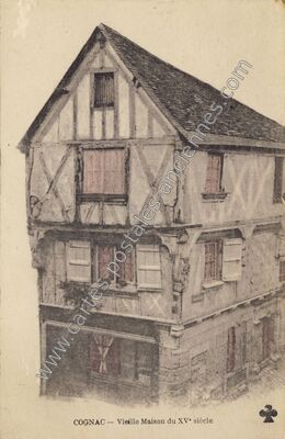 Carte postale ancienne Vieille Maison du XVe siècle — Cognac (Charente)