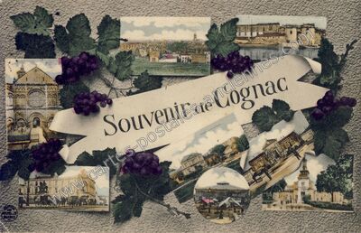 Carte postale ancienne Souvenir — Cognac (Charente)