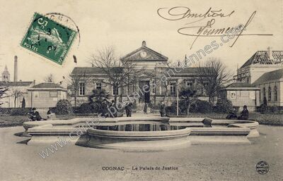 Carte postale ancienne Le Palais de Justice — Cognac (Charente)