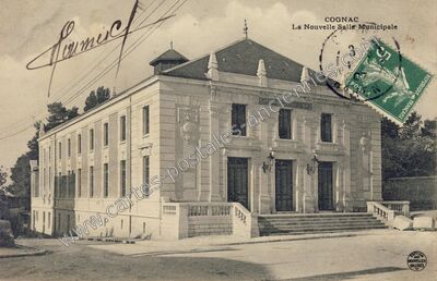 Carte postale ancienne La Nouvelle Salle Municipale — Cognac (Charente)