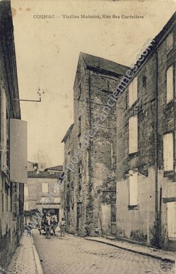 Carte postale ancienne Vieilles Maisons, Rue des Cordeliers — Cognac (Charente)