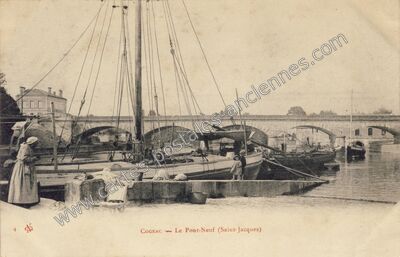 Carte postale ancienne Le Pont-Neuf (Saint-Jacques) — Cognac (Charente)