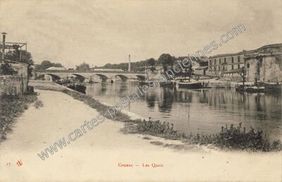 Carte postale ancienne Les Quais — Cognac (Charente)