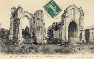 Carte postale ancienne L'Abbaye — La Couronne (Charente)