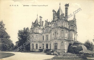 Carte postale ancienne Château Laporte-Bisquit — Jarnac (Charente)