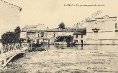 Carte postale ancienne Vue pittoresque sans les Moulins — Jarnac (Charente)