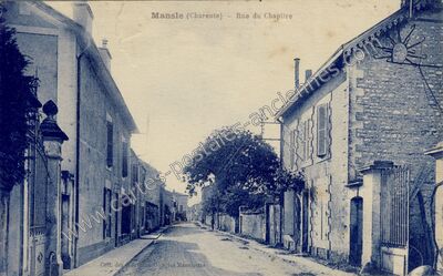 Carte postale ancienne Rue du Chapitre — Mansle (Charente)