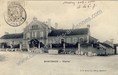 Carte postale ancienne Hôpital — Montbron (Charente)