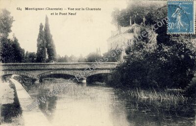 Carte postale ancienne Montignac — Montignac-Charente (Charente)
