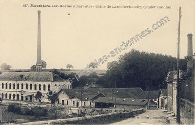 Carte postale ancienne Usine de Larochechaudry (papier couché) — Mouthiers-sur-Boëme (Charente)