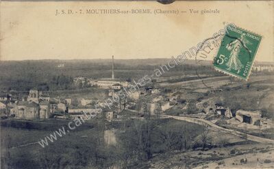 Carte postale ancienne Vue générale — Mouthiers-sur-Boëme (Charente)