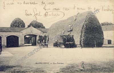Carte postale ancienne Maine Neuf — Oriolles (Charente)