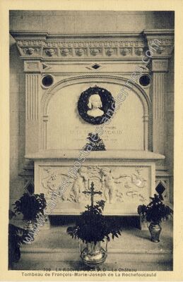 Carte postale ancienne Tombeau de François-Marie-Joseph de La Rochefoucauld — La Rochefoucauld (Charente)