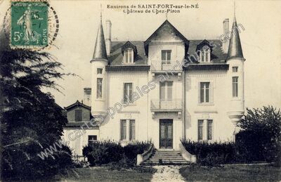 Carte postale ancienne Château de Chez-Piron — Saint Fort sur le (Charente)