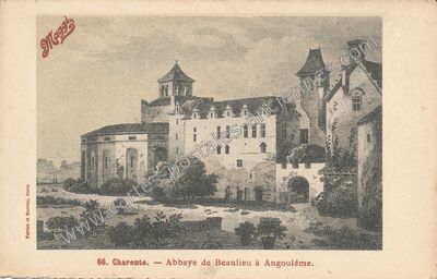 Carte postale ancienne Abbaye de Beaulieu — Angoulême (Charente)