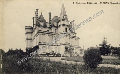 Carte postale ancienne Château de Souillac — Jarnac (Charente)