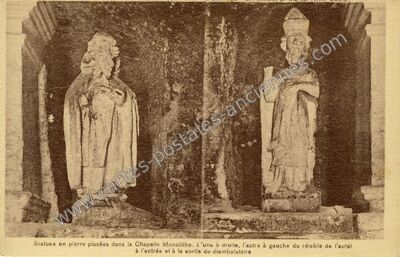 Carte postale ancienne Chapelle Monolithe — Sers (Charente)