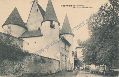 Carte postale ancienne Château de Chabrot — Montbron (Charente)