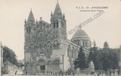 Carte postale ancienne Cathédrale Saint-Pierre — Angoulême (Charente)