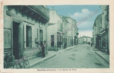 Carte postale ancienne Le Bureau de Poste — Rouillac (Charente)