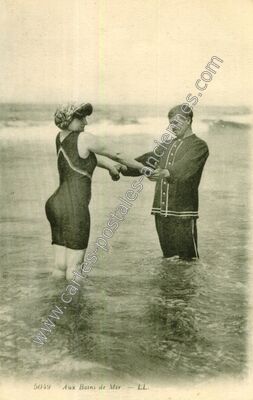 Carte postale ancienne Au Bain — Non Localisée (Charente-Maritime)