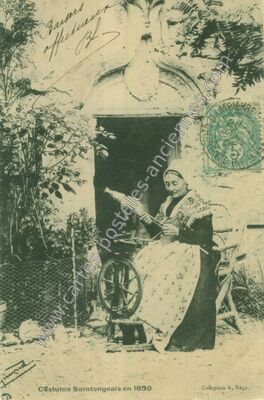 Carte postale ancienne Costume Saintongeais — Non Localisée (Charente-Maritime)