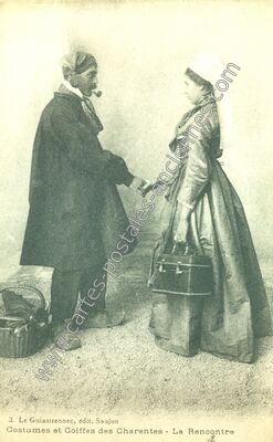 Carte postale ancienne Coiffes et Costumes — Non Localisée (Charente-Maritime)