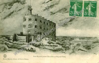 Carte postale ancienne Fort Boyard — Île-d'Aix (Charente-Maritime)