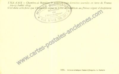 Carte postale ancienne Chambre où Napoléon 1er passa ses trois dernières journées en terre de France — Île-d'Aix (Charente-Maritime)