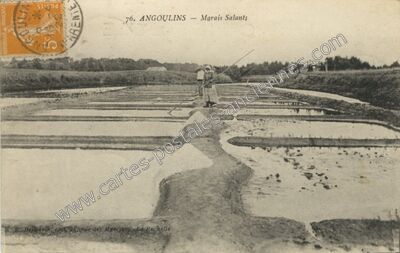 Carte postale ancienne Marais Salants — Angoulins (Charente-Maritime)