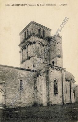 Carte postale ancienne L'Eglise — Archingeay (Charente-Maritime)