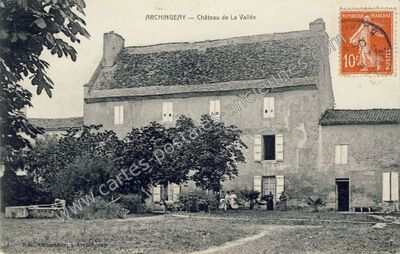 Carte postale ancienne Château de La Vallée — Archingeay (Charente-Maritime)