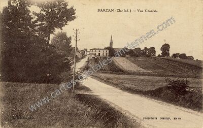 Carte postale ancienne Vue Générale — Barzan (Charente-Maritime)