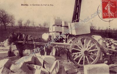 Carte postale ancienne Carrières du Fief de Foy — Beurlay (Charente-Maritime)
