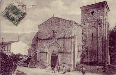 Carte postale ancienne L'Eglise — Beurlay (Charente-Maritime)