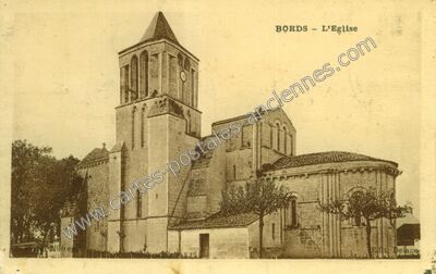 Carte postale ancienne L'Eglise — Bords (Charente-Maritime)