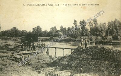 Carte postale ancienne Pont de l'Houmee — Bords (Charente-Maritime)