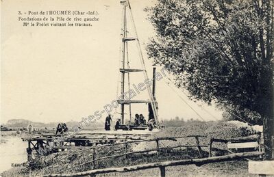 Carte postale ancienne Pont de l'Houmee — Bords (Charente-Maritime)